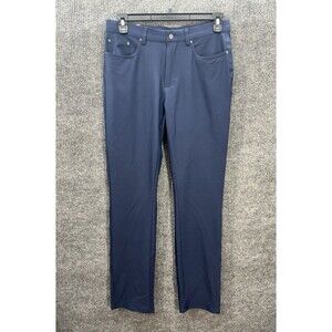 Greg Norman Flex Waistband Tech Pants Men’s 32x34 Navy Blue Golf Performance NEW